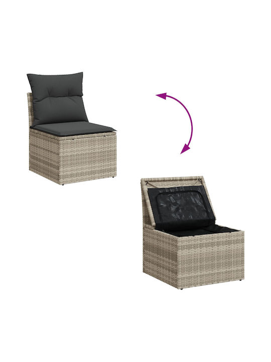 Zweisitziges Sofa Außenbereich Rattan mit Kissen 55x55x37cm