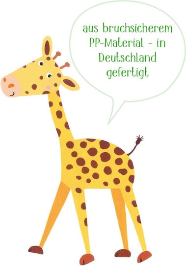 Die Spiegelburg Baby Food Plate Giraffe made of Plastic Turquoise