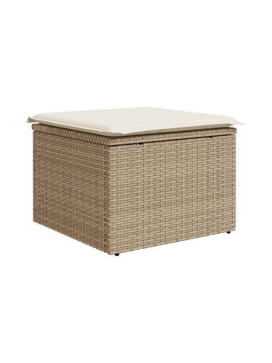 Corner Sofa Outdoor Rattan with Pillows 55x55x37cm