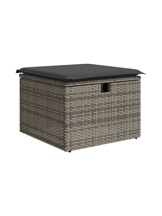 Corner Sofa Outdoor Rattan with Pillows 55x62x69cm