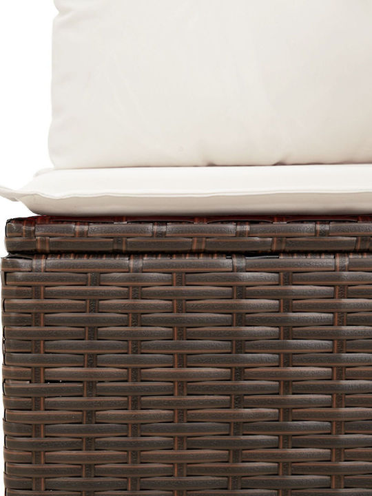 Zweisitziges Sofa Außenbereich Rattan mit Kissen 55x55x37cm