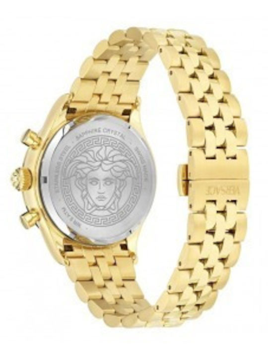 Versace Hellenyium Herrenuhr Batterie mit Gold Metallarmband