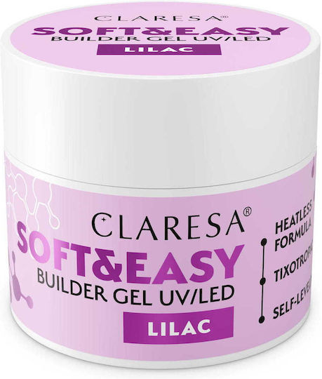 Claresa N Гел за изграждане на нокти Soft&easy Builder Lilac 12g