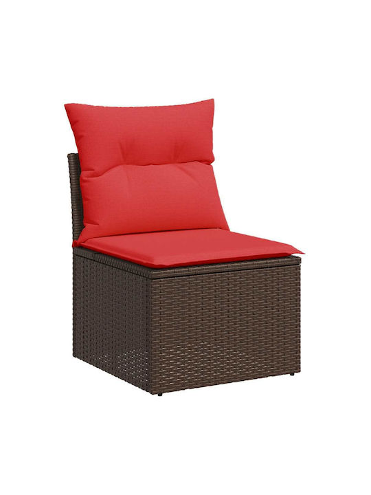 Two-Seater Outdoor Sofa Rattan with Cushions 55x55x69cm