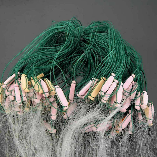 Rigged Monofilament Fishing Net 0.13 30 Millimeters 1.1 Meters Height 45 Meters Length Spread