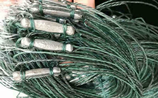 Rigged Monofilament Fishing Net 0.13 30 Millimeters 1.1 Meters Height 45 Meters Length Spread