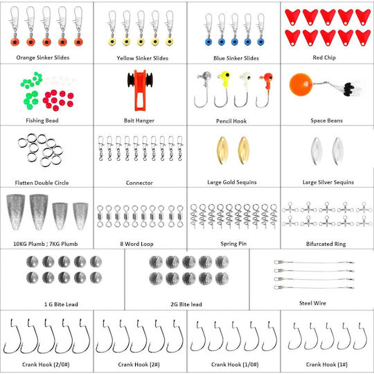 Vicloon High-quality Fishing Accessories Set Box 191pcs