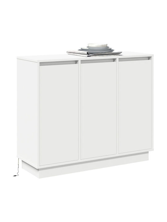 Bufet cu Sertare Alb 90x32x75cm