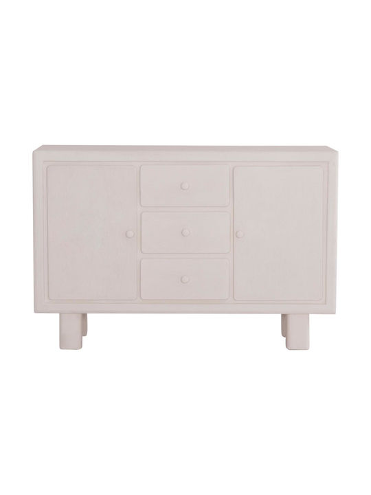 Sideboard Wooden with Drawers Off-white 120x38x80cm