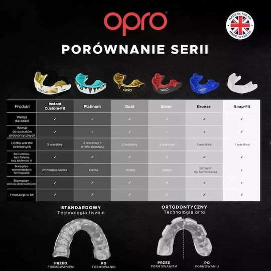 Opro UFC Gold Black Gold Protective Mouth Guard