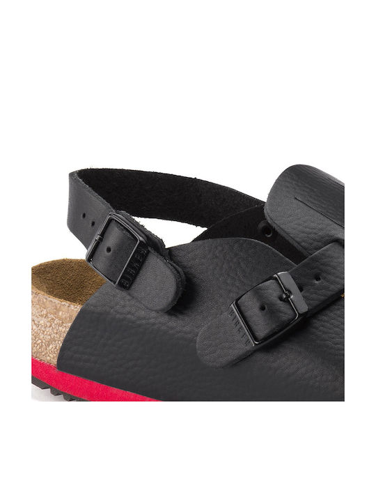 Birkenstock Kay SL Professional Δερμάτινα Ανατομικά Σαμπό Μαύρα 0582634