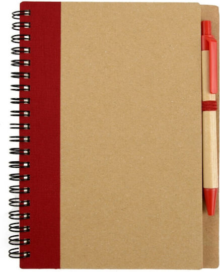 Pf Concept Notebook with Pen Holder Red