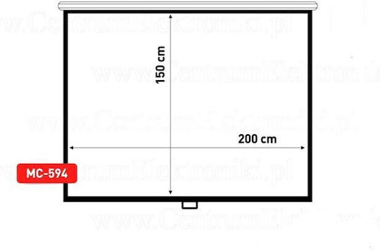 Maclean Energy Οθόνη Προβολής Projector Τοίχου με Λόγο Εικόνας 4:3 200x150cm / 100"