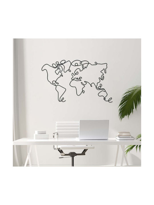 Wallity Decorative Silhouette Black Made of Metal 120x1.5x70cm