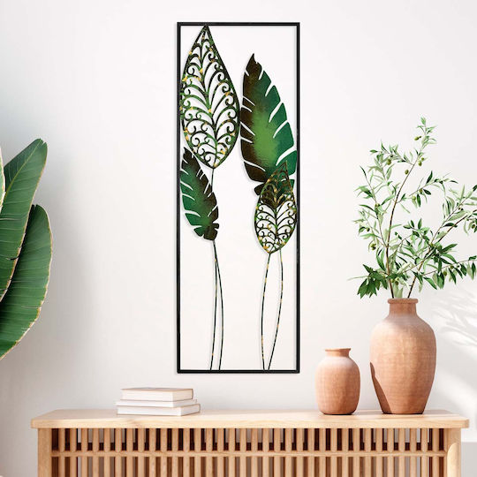 Nezgep Wall Decor 930dyu1181 32x90cm Dark Green Wallity Metal