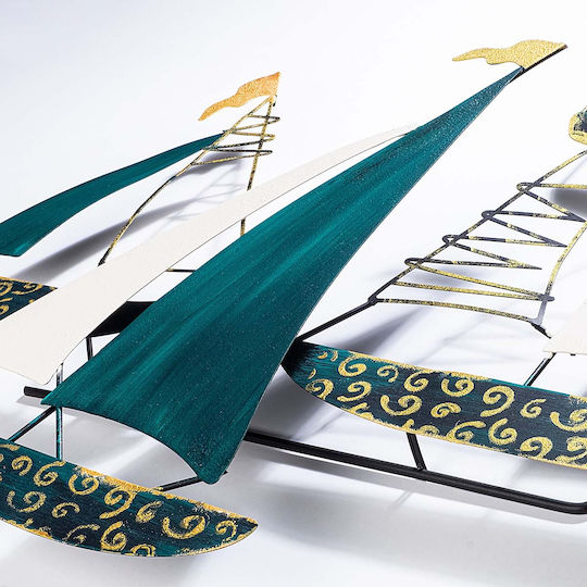 Kadirga Wall Decor 930dyu1191 77x91cm White-green-gold Wallity Metal