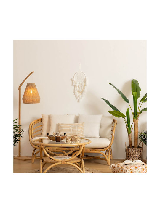 Atmosphera Decorative Dreamcatcher Handmade White Fabric 25x4x58cm