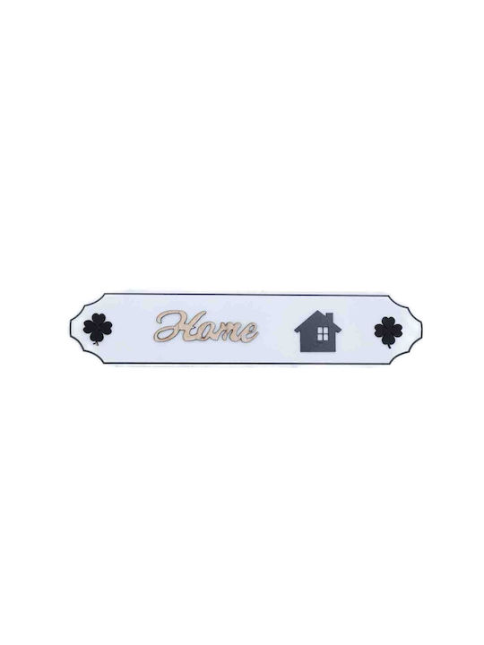 Uncle George Decorative Sign Handmade White Wooden 36x1x8cm