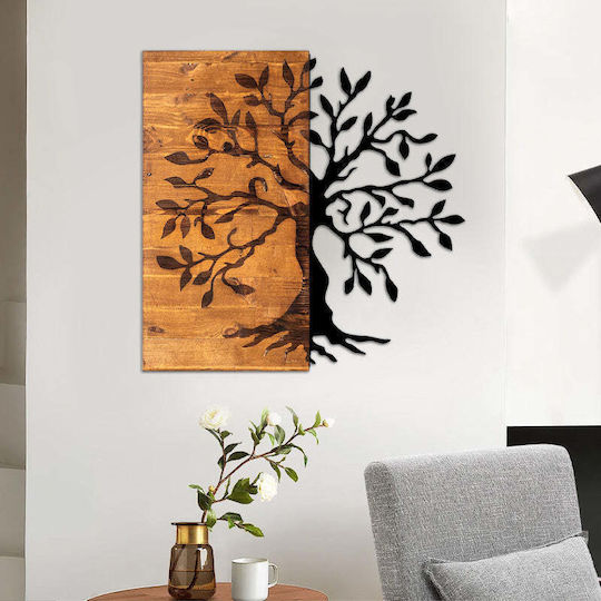 Megapap 3D Mixed Art Black Wooden 58x3x58cm