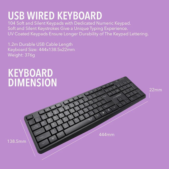 Alcatroz Silent Doar tastatura Engleză US
