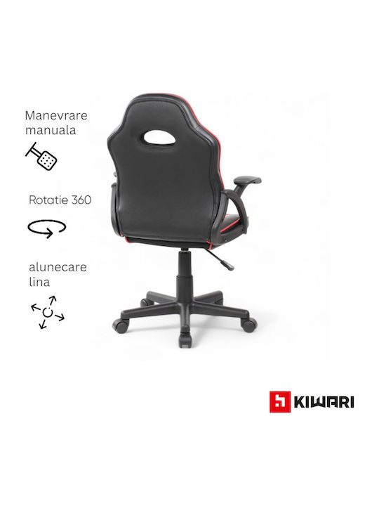 Kiwari Ster Scaun Gaming Din piele ecologică Neagră