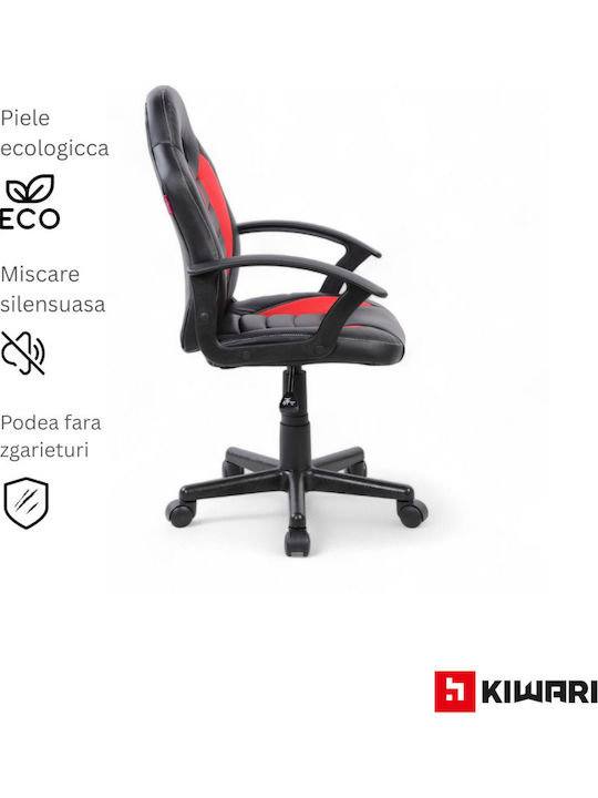 Kiwari Min Scaun Gaming Din piele ecologică Negru / Roșu