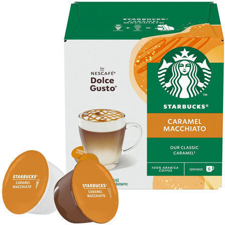 Starbucks Κάψουλες Machiatto Caramel Macchiato Συμβατές με Μηχανή Dolce Gusto 12caps