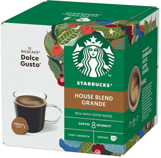 Starbucks Κάψουλες Espresso House Blend Συμβατές με Μηχανή Dolce Gusto 12caps