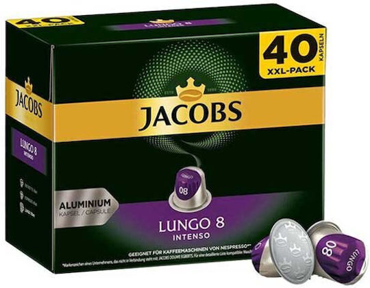 Jacobs Κάψουλες Espresso Lungo Intenso Συμβατές με Μηχανή Nespresso 40caps