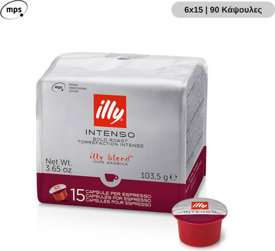 Illy Κάψουλες Espresso Mitaca MPS Intenso Dark Roast Συμβατές με Μηχανή Mitaca 90caps