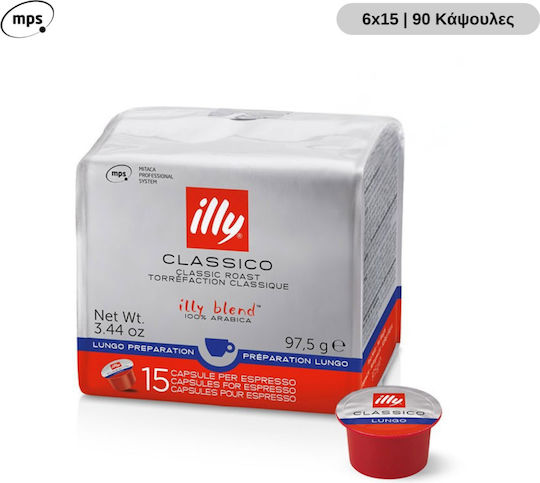 Illy Κάψουλες Espresso Mitaca MPS Lungo Συμβατές με Μηχανή Mitaca 90caps