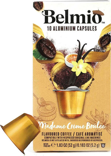 Belmio Kapseln Espresso Madame Creme Brulee Kompatibel mit Maschine Nespresso 10Mützen