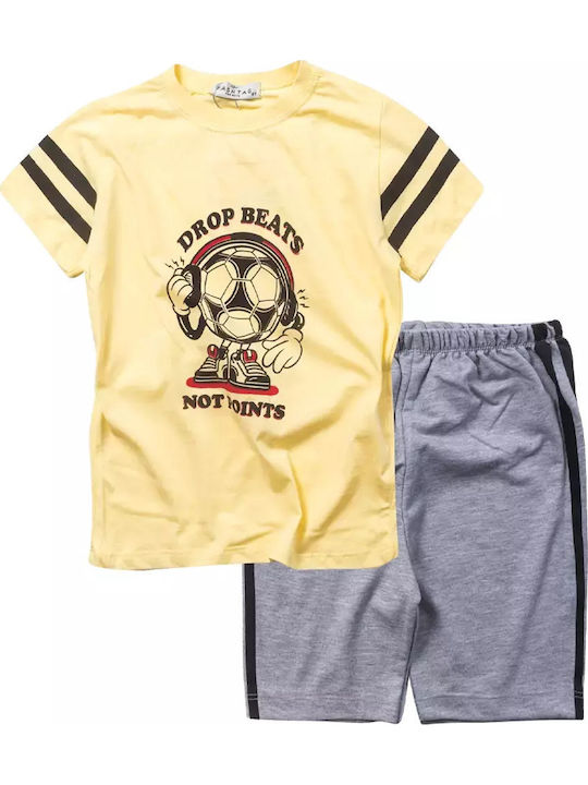 Kids' Set with Shorts Summer 2pcs Yellow