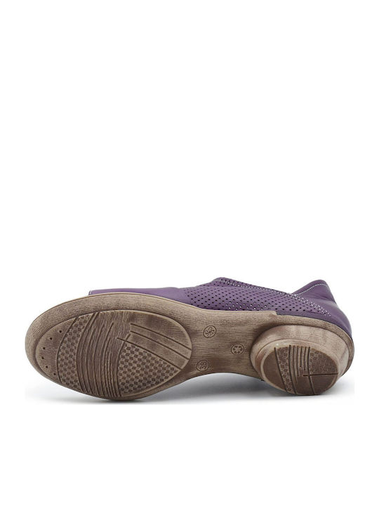 Leder Sandalen Lila