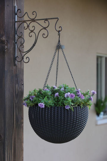 Ghiveci suspendat Keter Rattan Graphite 35 cm 8260662 7290106924505 Ghiveci suspendat Keter Rattan Graphite 35 cm 8260662 7290106924505