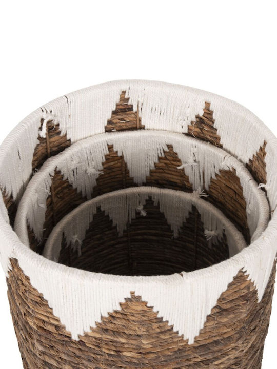 HomeMarkt Комплект декоративни кошници с дръжки Brown 33x33бр 3бр