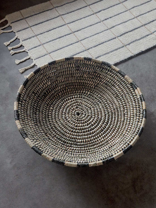 OYOY Decorative Basket Bamboo Black 58x58x11cm
