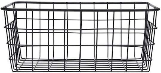 Estia Decorative Basket Metallic Black 28x22x12.5cm