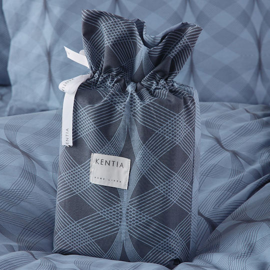 Kentia Duvet Cover Set Cotton Single with Pillowcase 165x245 Jentry Blue
