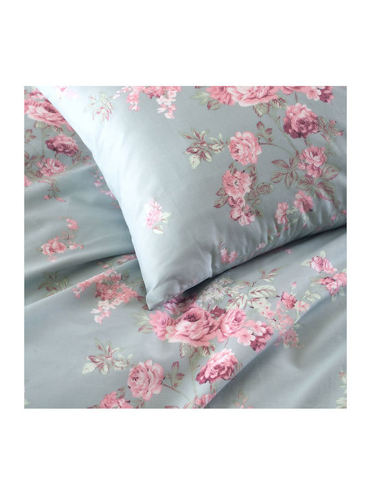 Rythmos Bettbezug-Set Baumwolle Einzelbett mit Kissenbezug 160x250 Springtime Green