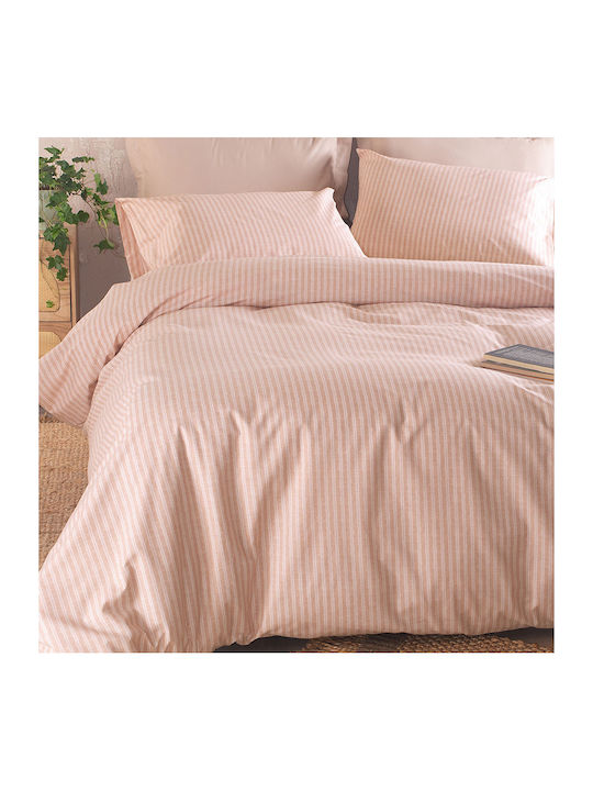 Rythmos Bettbezug-Set Übergröße mit 2 Kissenbezügen 225x250 Masters Pink