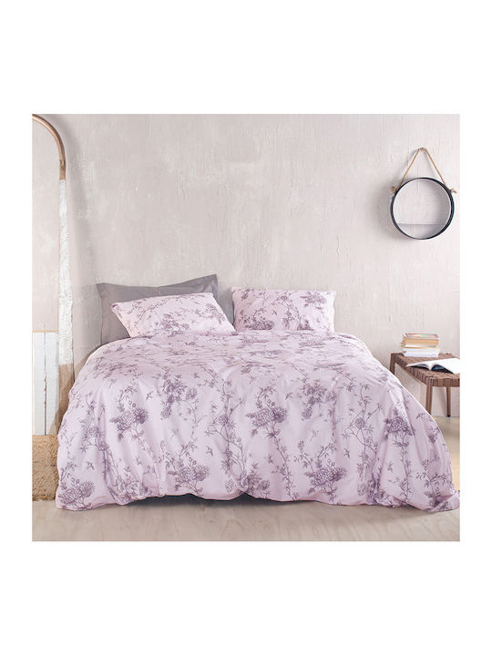 Rythmos Duvet Cover Set Single with Pillowcase 160x250 Aurora Purple