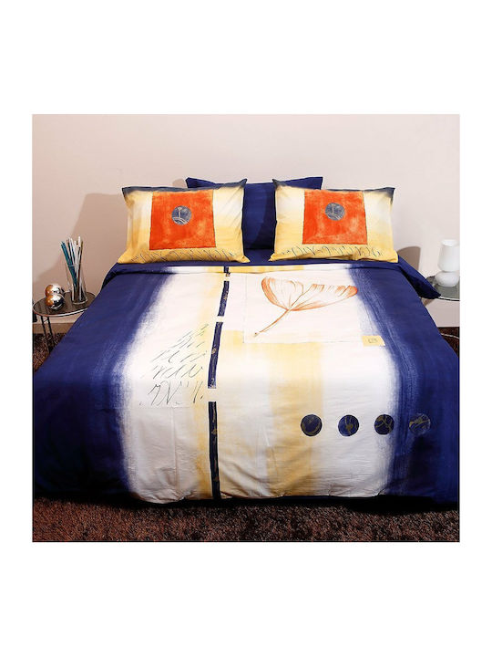 Viopros Duvet Cover Set Cotton Single with Pillowcase 160x240 31613 Blue