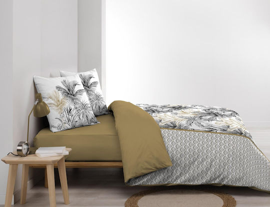 Douceur d'Intérieur Duvet Cover Set Cotton Queen with 2 Pillowcases 220x240 Dakar Beige