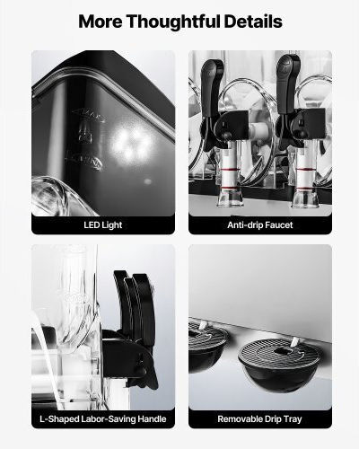 Vevor CGXXRJX315LS56A98V2 Slushy Machine With Capacity 3x15lt