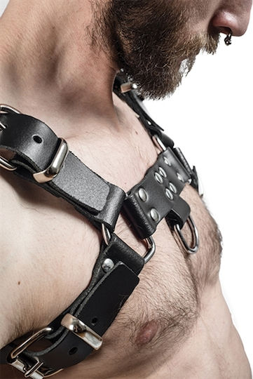 Mister B Ανδρικό Harness Μαύρο