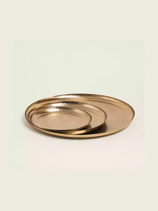 Beauty Home Metallic Round Decorative Tray 45x45cm