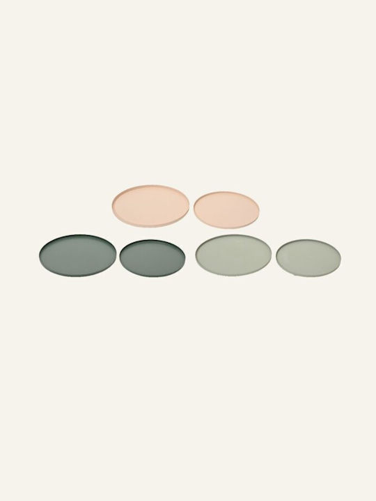 Beauty Home Metal Round Trays Set of 2 Pieces 30cm 25cm Pink