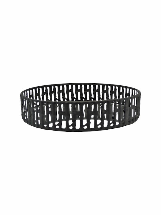 Dekorativer Metalltablett Schwarz Spiegel Farbe 29,5x29,5x5cm Ankor