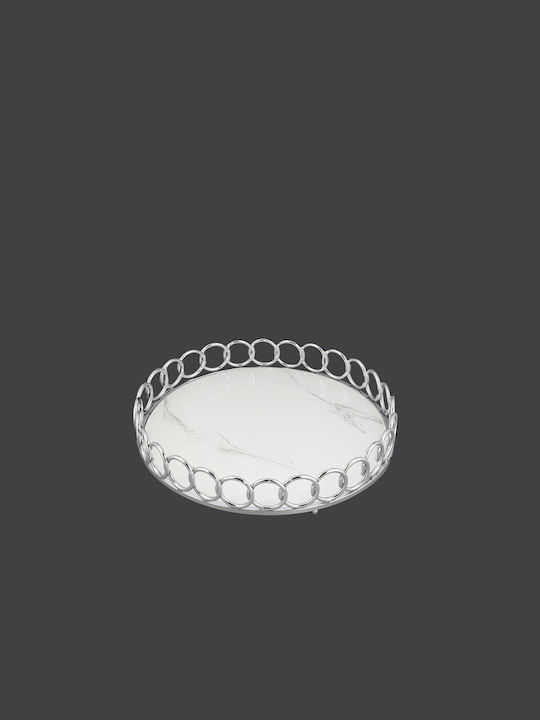 La Vista Metallic Round Decorative Tray